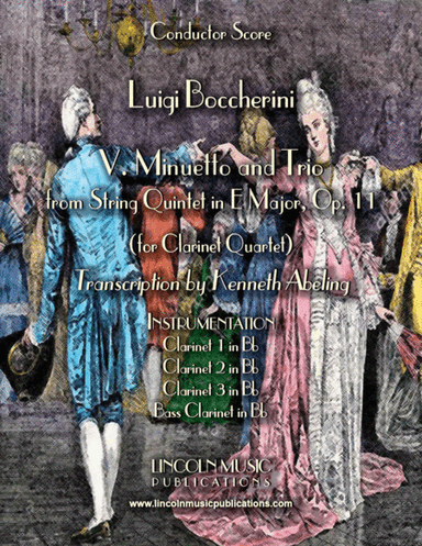 Boccherini - "Minuetto" (for Clarinet Quartet) (arr. Kenneth Abeling)