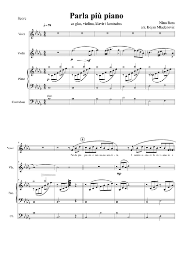Parla Piu Piano (arr. Bojan Mladenović)