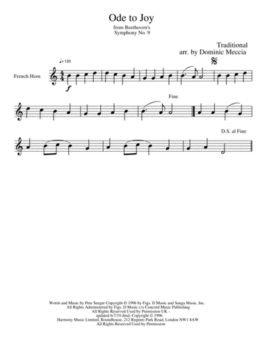 Ode To Joy (arr. Dominic Meccia)