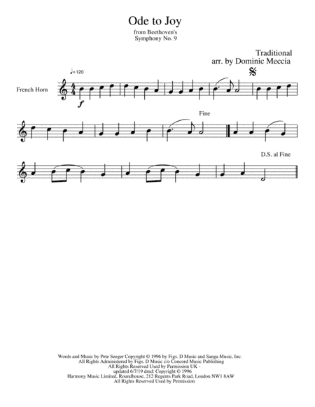 Ode To Joy (arr. Dominic Meccia)