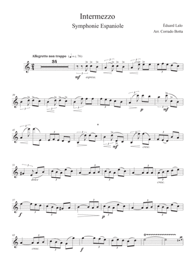 Intermezzo, Edouard Lalo Symphonie Espagnole (arr. Corrado Botta)