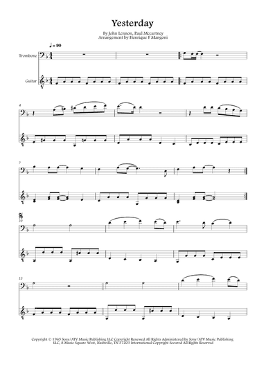 Yesterday (arr. Henrique F Mangoni)