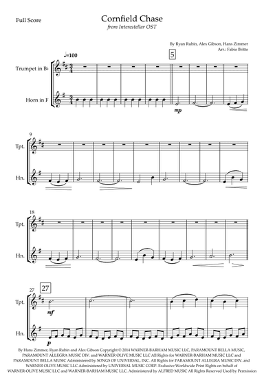 Cornfield Chase (arr. Fabio Britto)