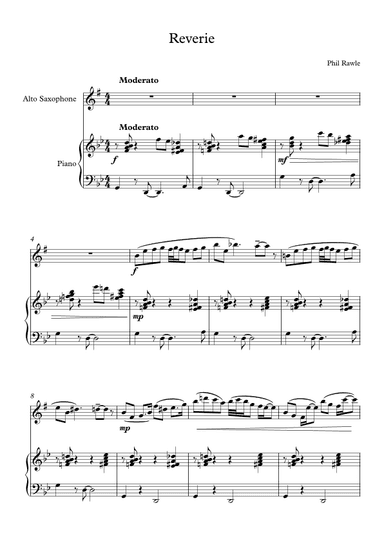 Reverie - Alto Sax Solo with Piano