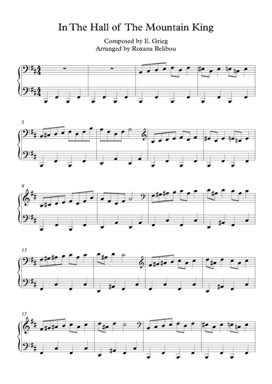 In the Hall of the Mountain King from Peer Gynt (arr. Roxana Belibou)