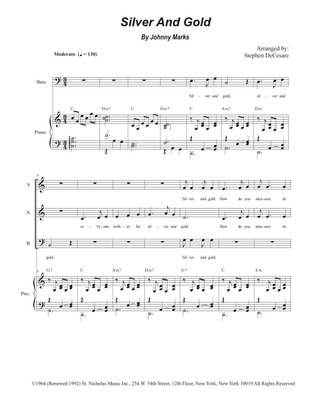 Silver And Gold (arr. Stephen DeCesare)