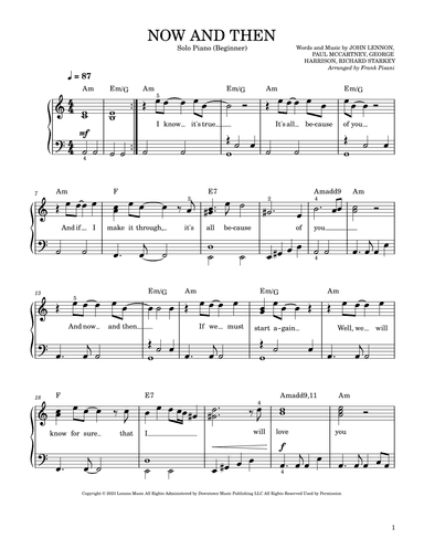 Now And Then (arr. Frank Pisani)