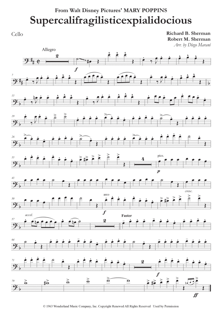 Supercalifragilisticexpialidocious (arr. Diego Marani)