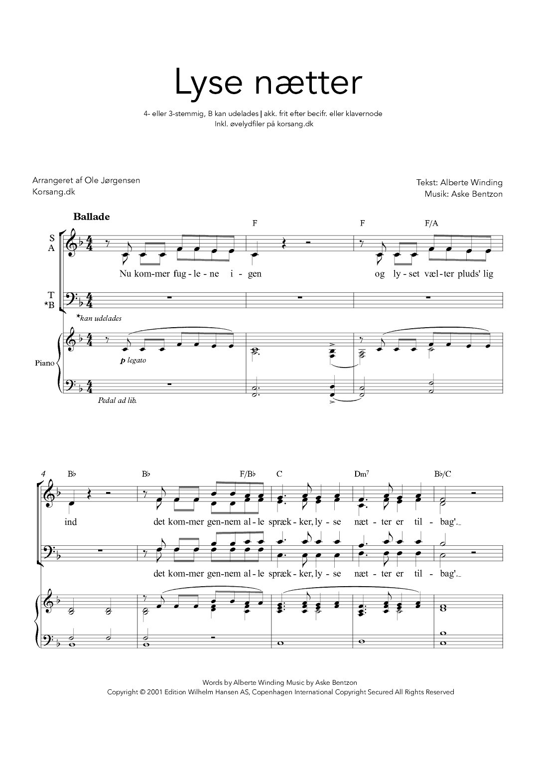 Lyse Nætter (arr. Ole Jørgensen)