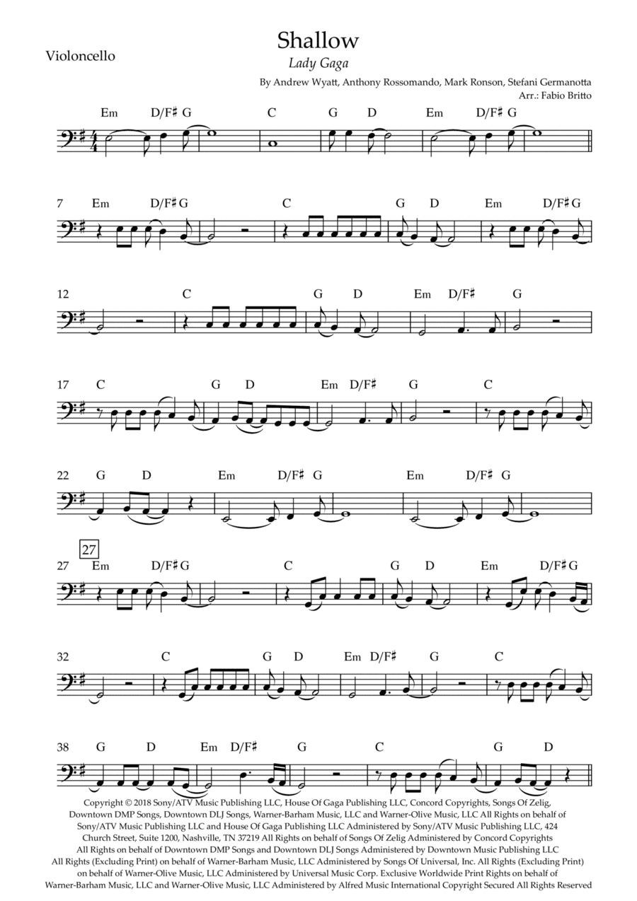 Shallow (arr. Fabio Britto)