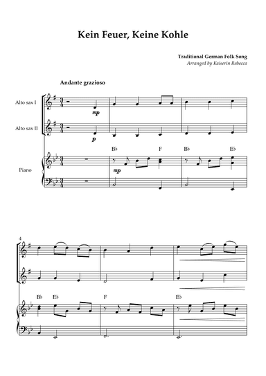 Kein Feuer, Keine Kohle (arr. Kaiserin Rebecca)