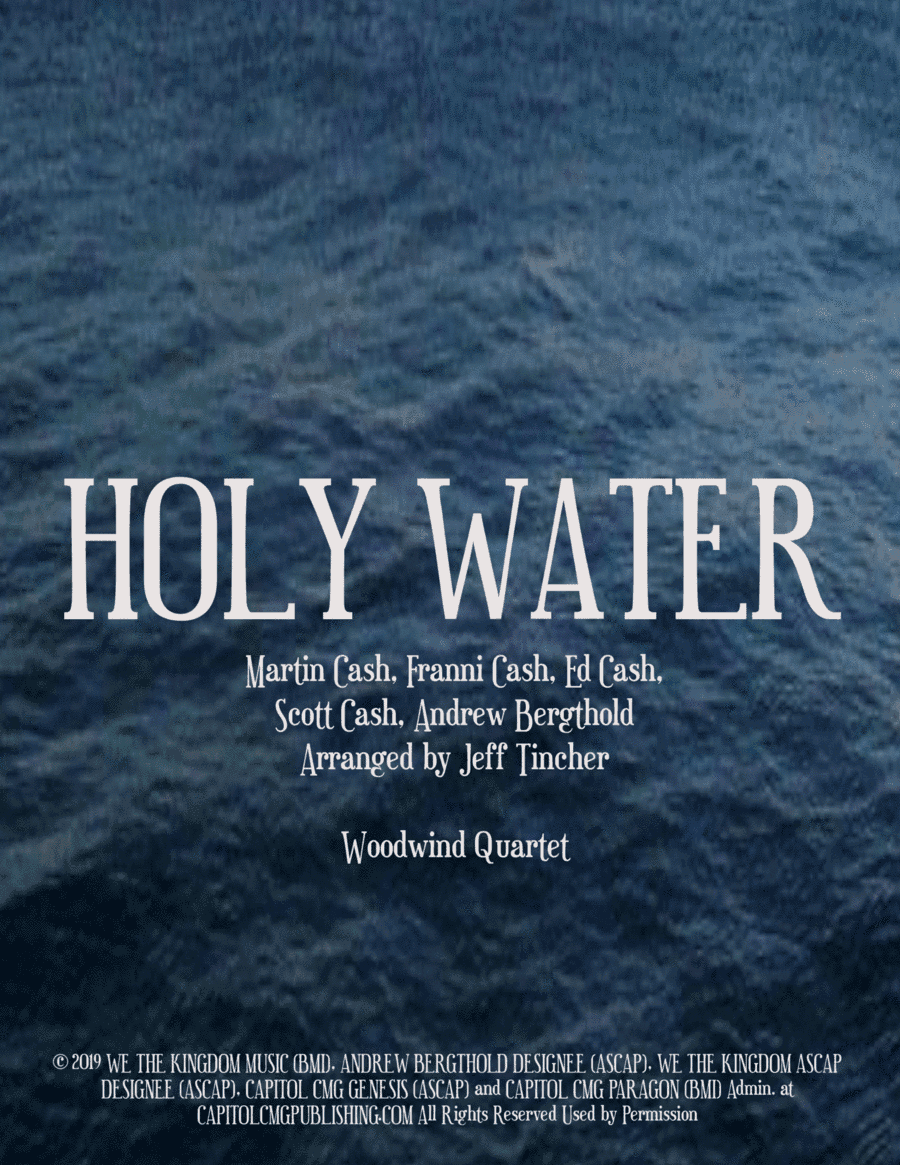 Holy Water (arr. Jeff Tincher)