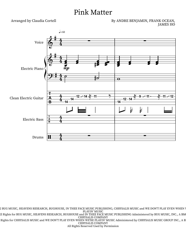 Pink Matter (arr. Claudia Cortell)