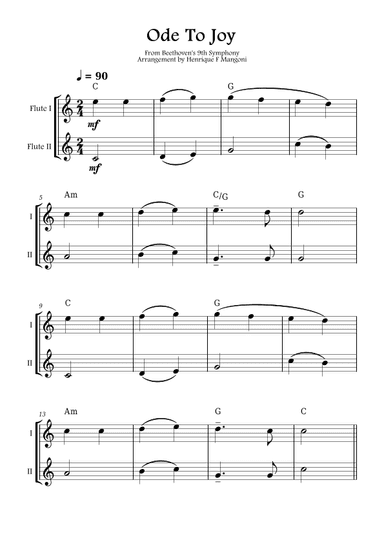 Ode To Joy (arr. Henrique F Mangoni)