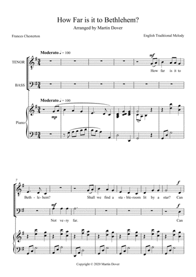 How far is it to Bethlehem? TB Two part Choir (arr. Martin Dover)