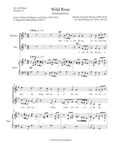 Wild Rose (Heidenröslein) (arr. Scott Roberts)