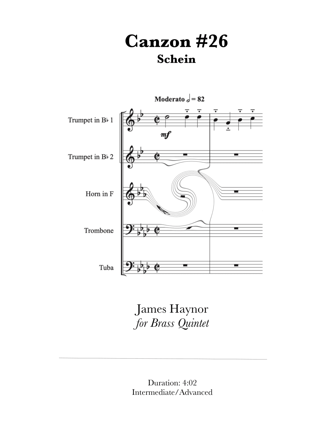 Canzon #26 for Brass Quintet (arr. James Haynor)