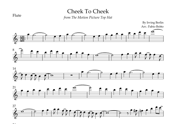 Cheek To Cheek (arr. Fabio Britto)