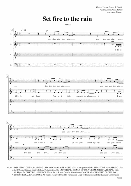 Set Fire To The Rain (arr. Jetse Bremer)