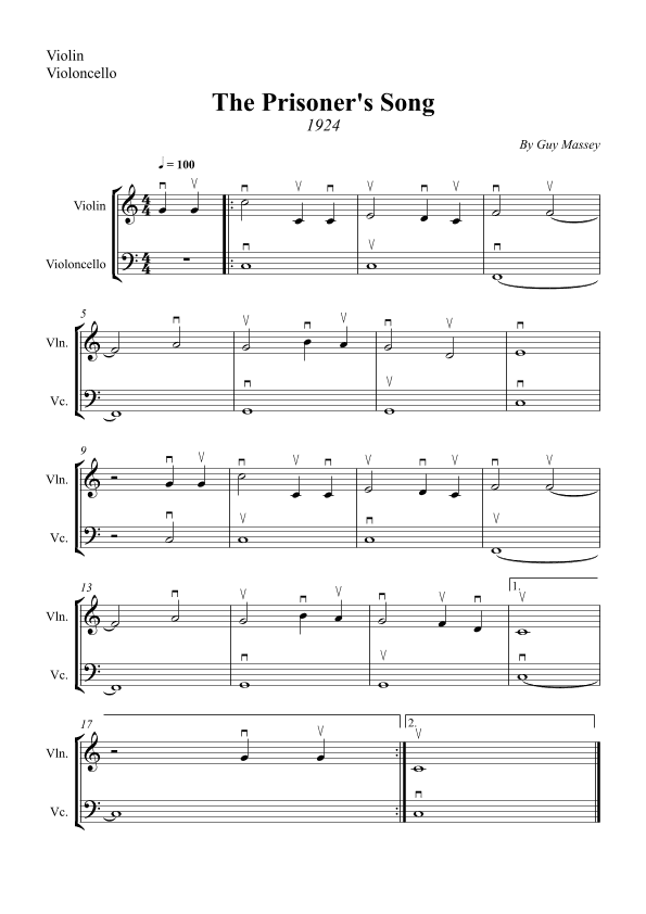 The Prisoner's Song (arr. Wesley S. SIlva)