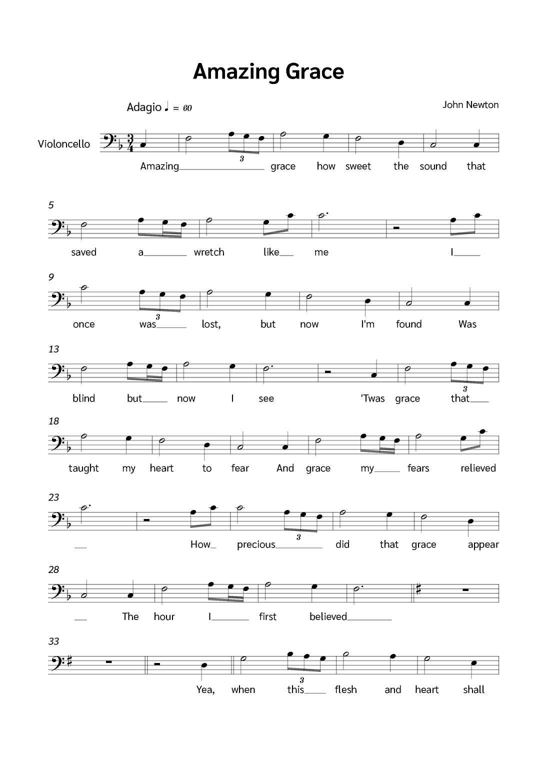 Amazing Grace (arr. Jackson Spindler)