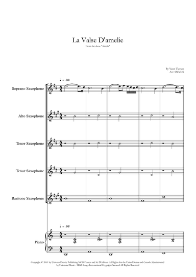 La Valse D'amelie (arr. SMMUS)