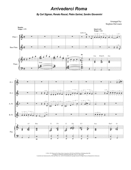 Arrivederci Roma (goodbye To Rome) (arr. Stephen DeCesare)