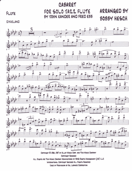 Cabaret (arr. Bobby Hesch)