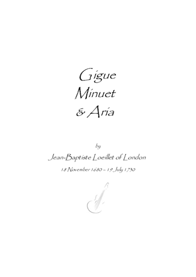 Jean Baptiste Loeillet baroque guitar (arr. PianoSheetNow)