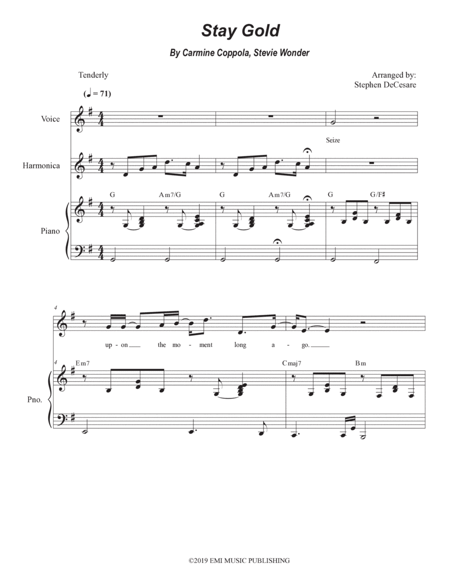 Stay Gold (arr. Stephen DeCesare)