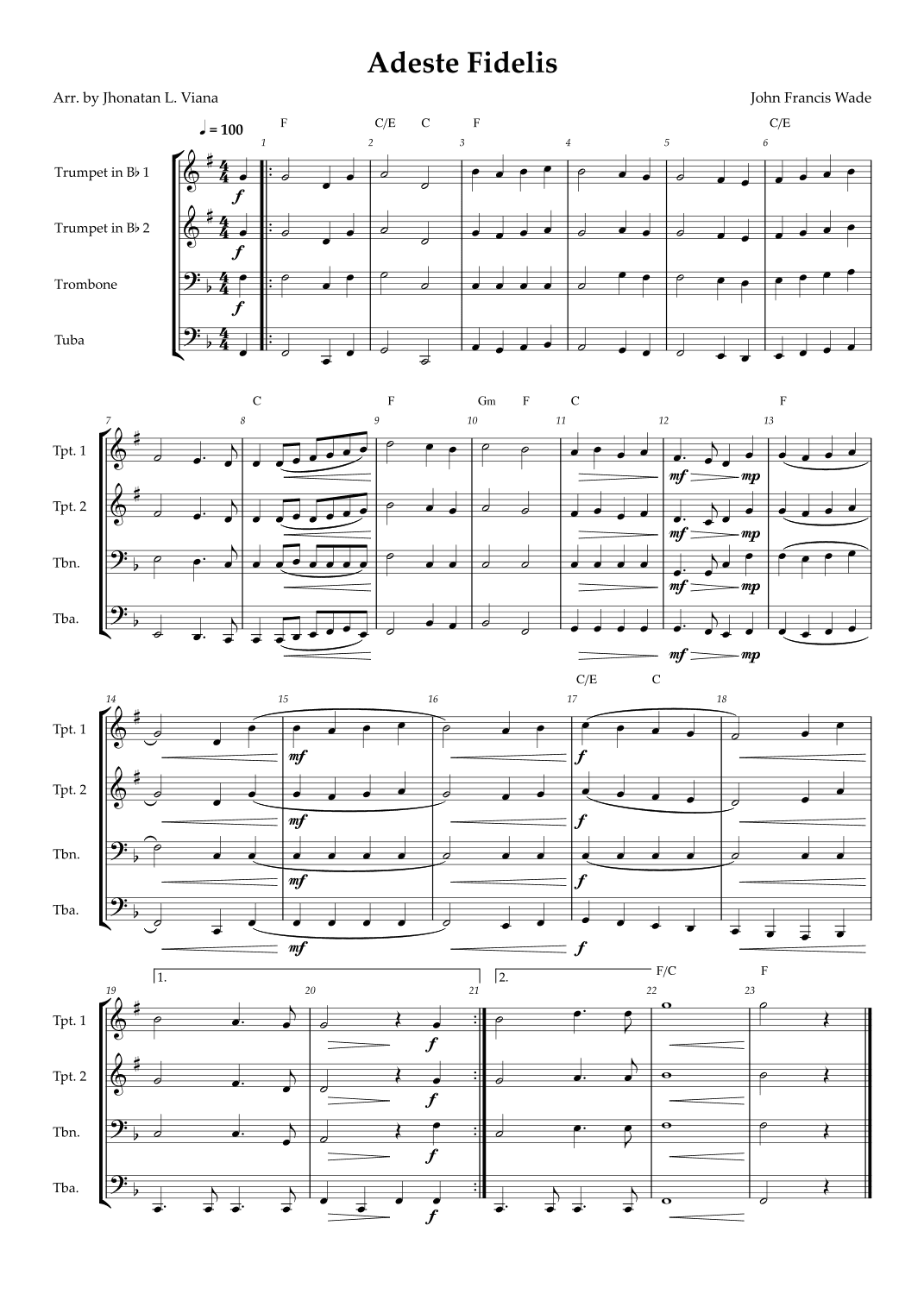 Adeste Fidelis (arr. Jhonatan Lucio Viana)