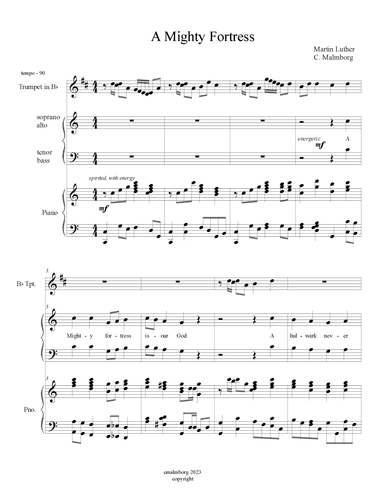A MIGHTY FORTRESS (arr. C. Malmborg)