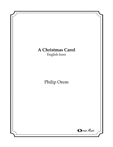 A Christmas Carol - English horn part