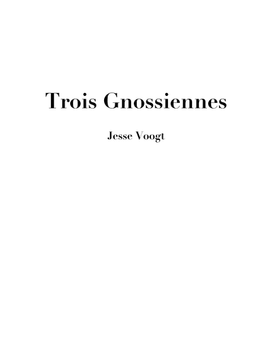 Trois Gnossiennes