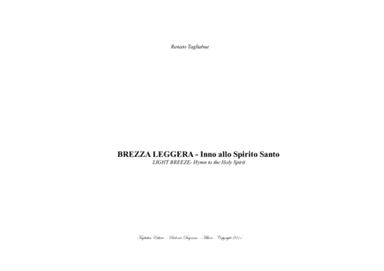 BREZZA LEGGERA - Inno allo Spirito Santo - LIGHT BREEZE- Hymn to the Holy Spirit