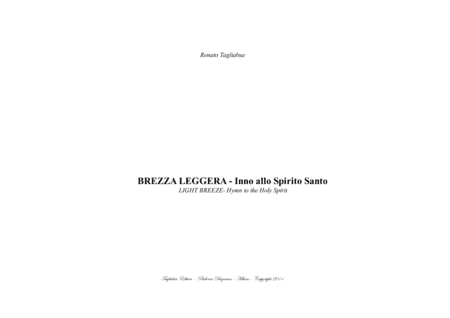 BREZZA LEGGERA - Inno allo Spirito Santo - LIGHT BREEZE- Hymn to the Holy Spirit