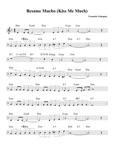 Besame Mucho (Kiss Me Much) (arr. David M Fagnant)