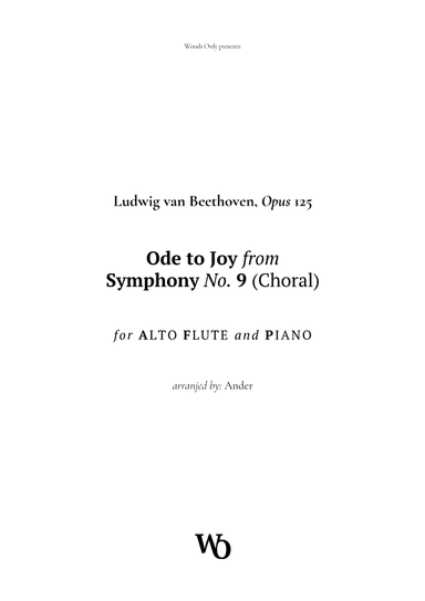 Ode to Joy by Beethoven for Alto Flute (arr. Ander)