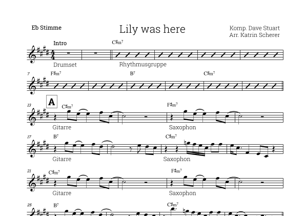 Lily Was Here (arr. Katrin Scherer)