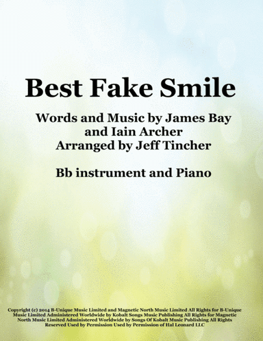 Best Fake Smile (arr. Jeff Tincher)