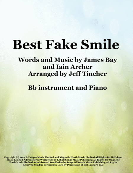 Best Fake Smile (arr. Jeff Tincher)
