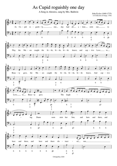 As Cupid roguishly one day (arr. Early Music Scores)