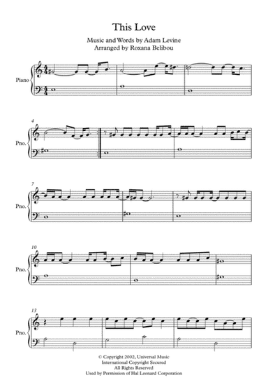 This Love (arr. Roxana Belibou)