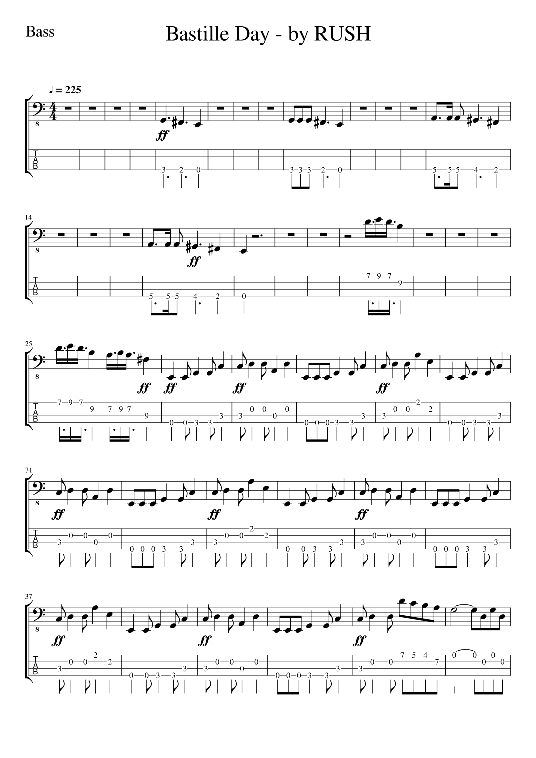 Bastille Day (arr. Tracy Dean McCallum)