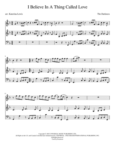 I Believe In A Thing Called Love (arr. Katerina Anne Lewis)