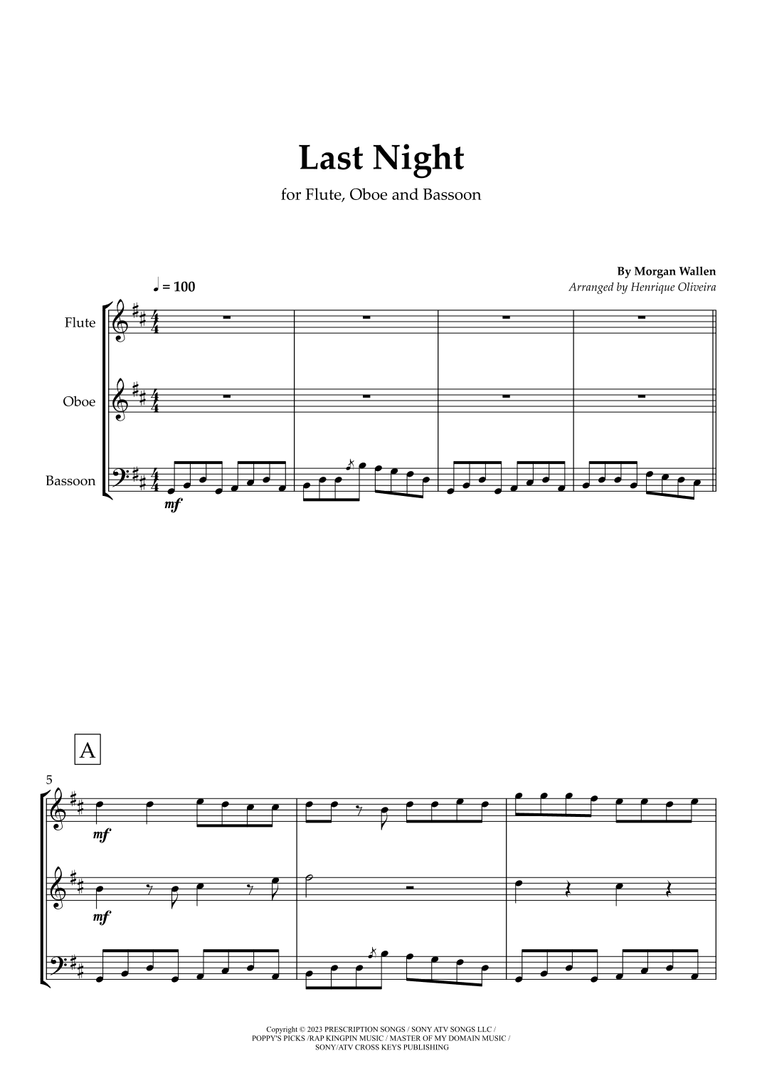 Last Night (arr. Henrique Oliveira)