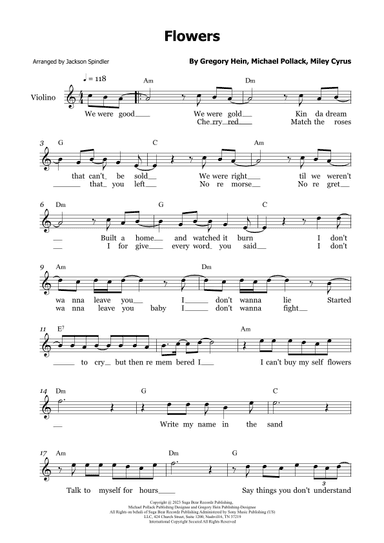 Flowers (arr. Jackson Spindler)