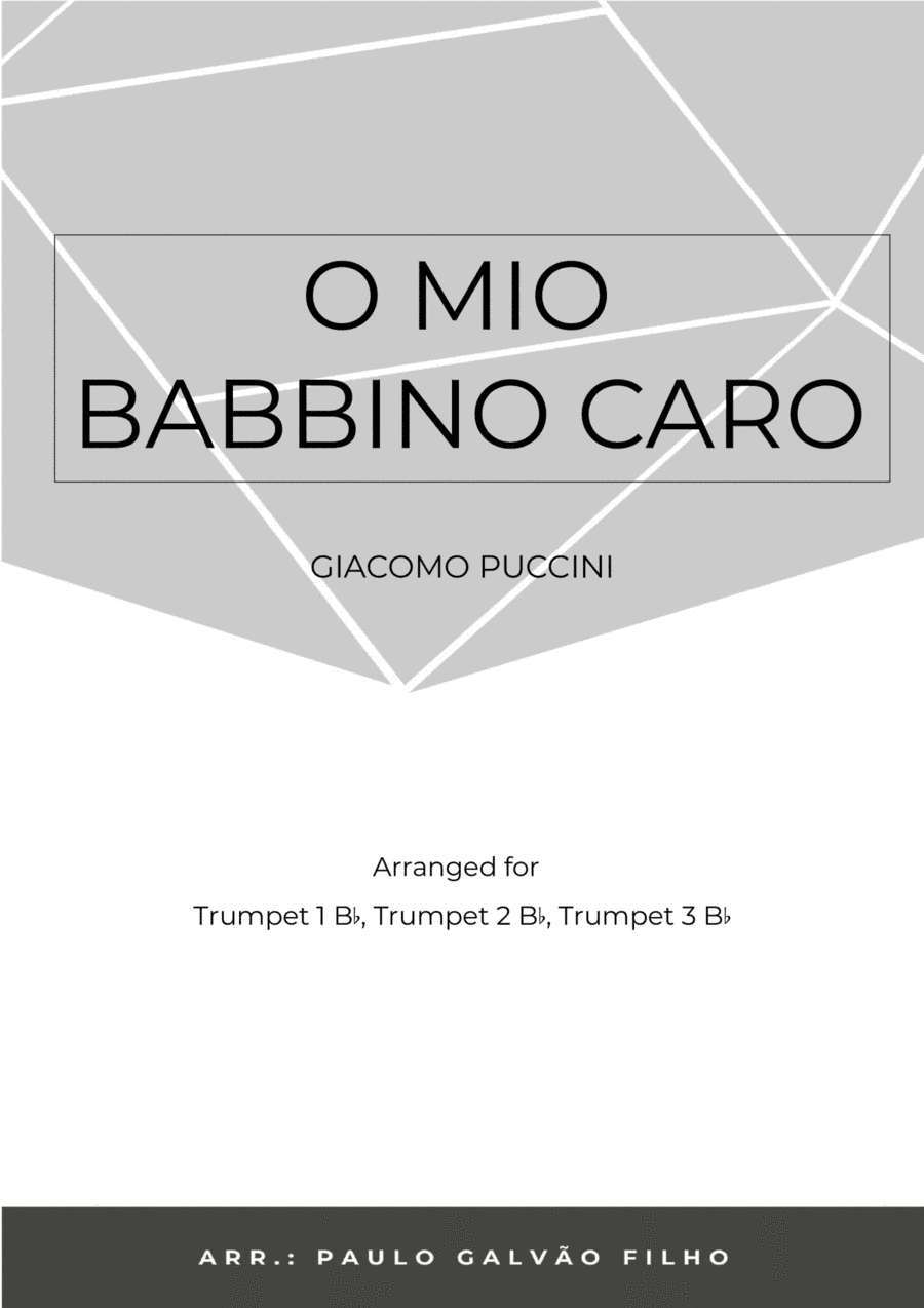 O MIO BABBINO CARO - TRUMPET TRIO (arr. Paulo Galvão Filho)