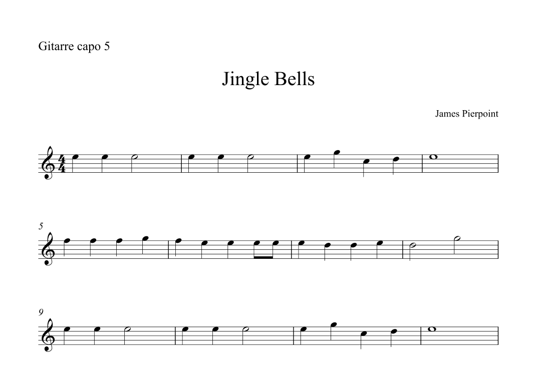 Jingle Bells - Guitar (arr. Albrecht Kuch-Weidenbrück)