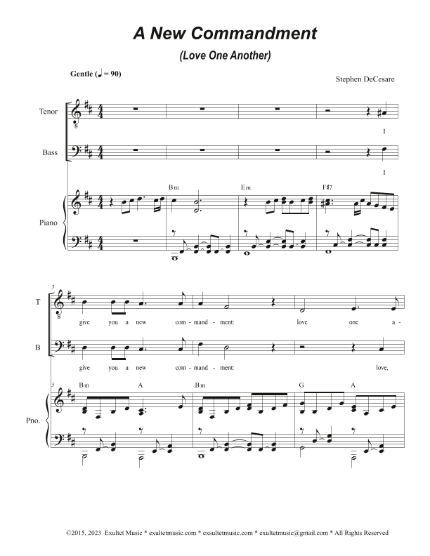 A New Commandment (Love One Another) (2-part choir - (TB)